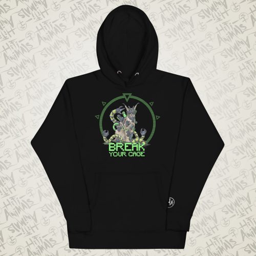 sweat à capuche unisexe : break your cage